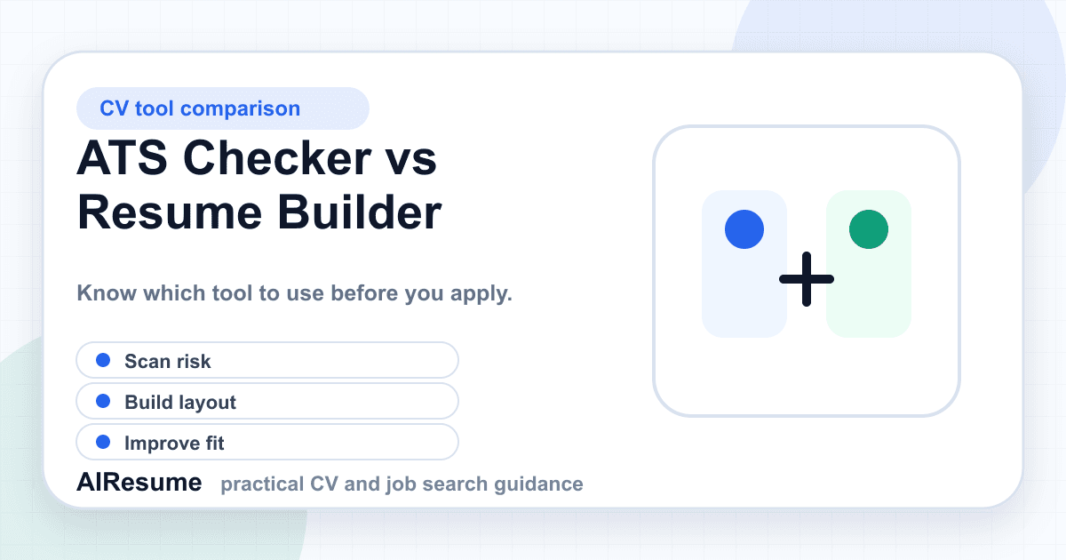 ATS checker vs resume builder: what is the difference? cover image
