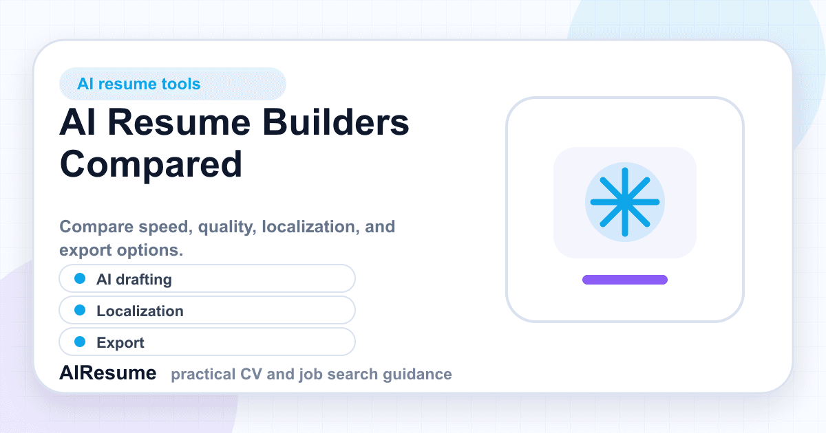 AI resume builder comparison: what to check before choosing one cover image