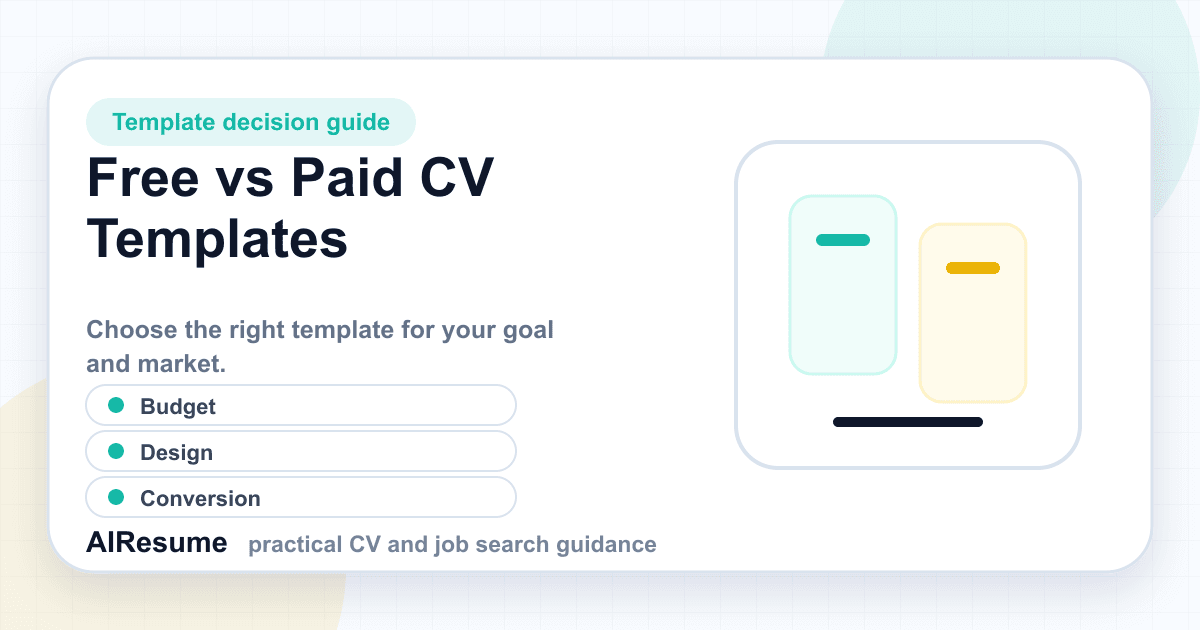Free vs paid CV templates: when should you upgrade? cover image