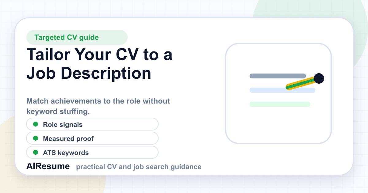 How to Tailor Your CV to a Job Description cover image