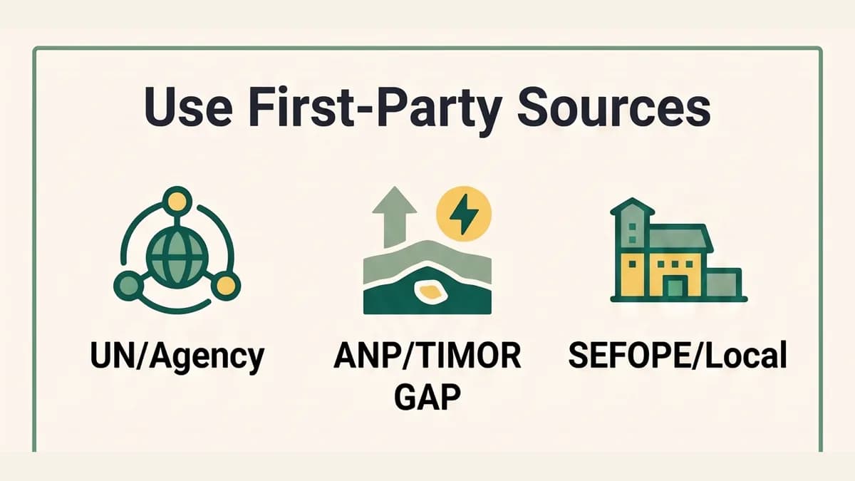 First-party Timor-Leste job sources: UN and agency systems, ANP and TIMOR GAP, and SEFOPE or local services