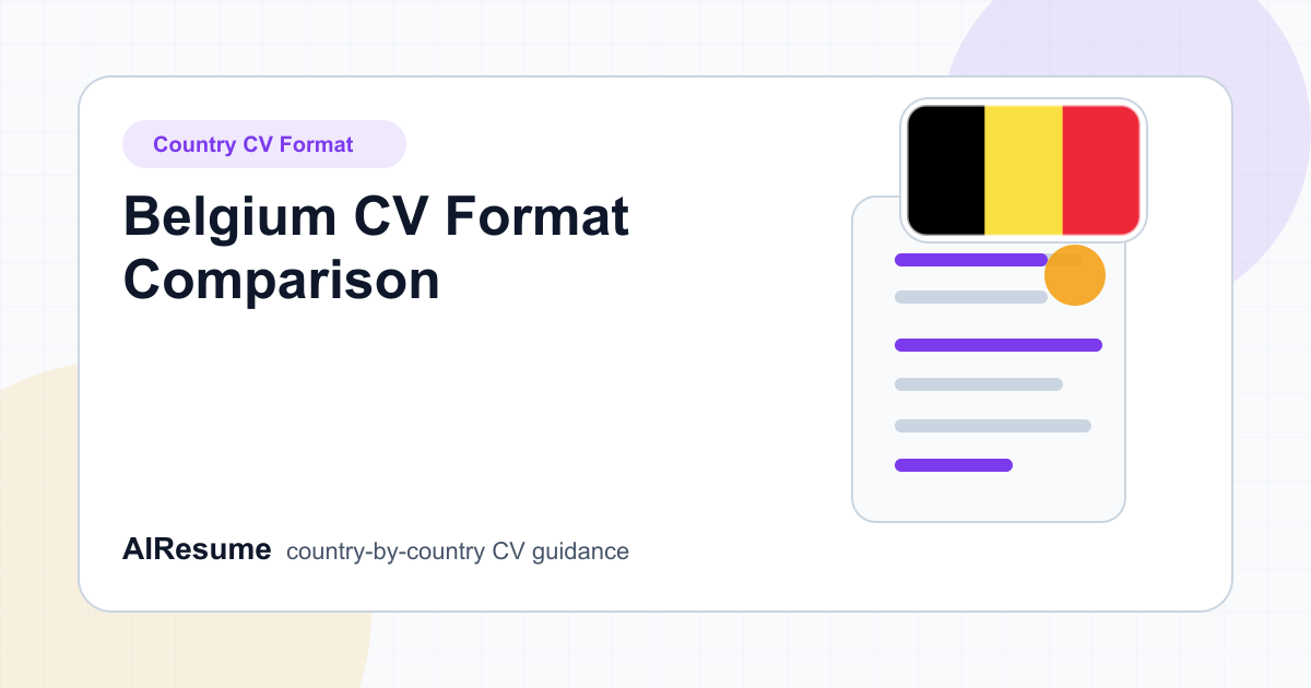 Belgium CV Format Comparison cover image