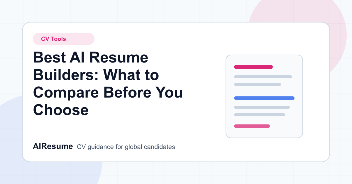 Best AI Resume Builders: What to Compare Before You Choose cover image