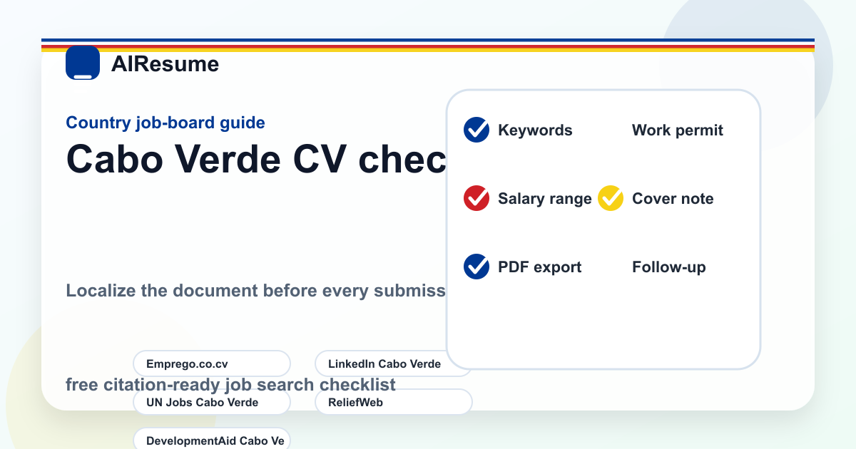 Cabo Verde CV checklist before applying