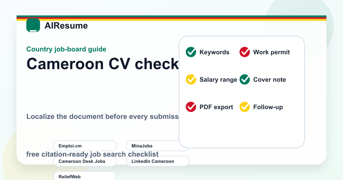 Cameroon CV checklist before applying