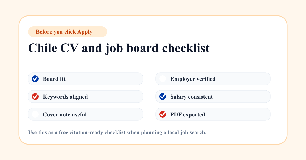 Chile CV checklist before applying