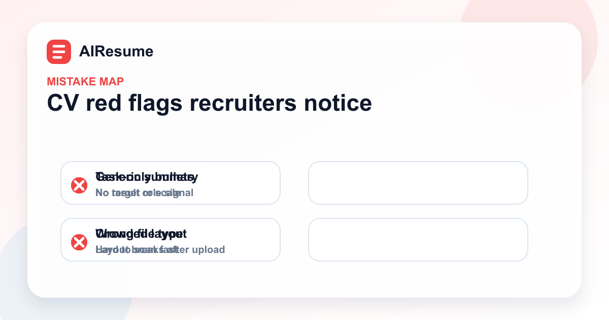 CV red flags recruiters notice
