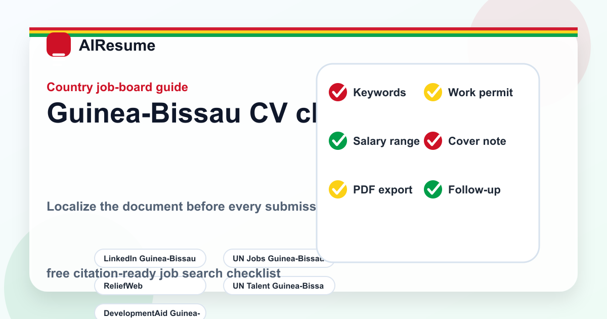 ギニアビサウ CV checklist before applying