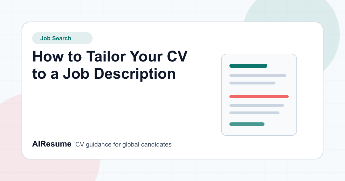 How to Tailor Your CV to a Job Description cover image