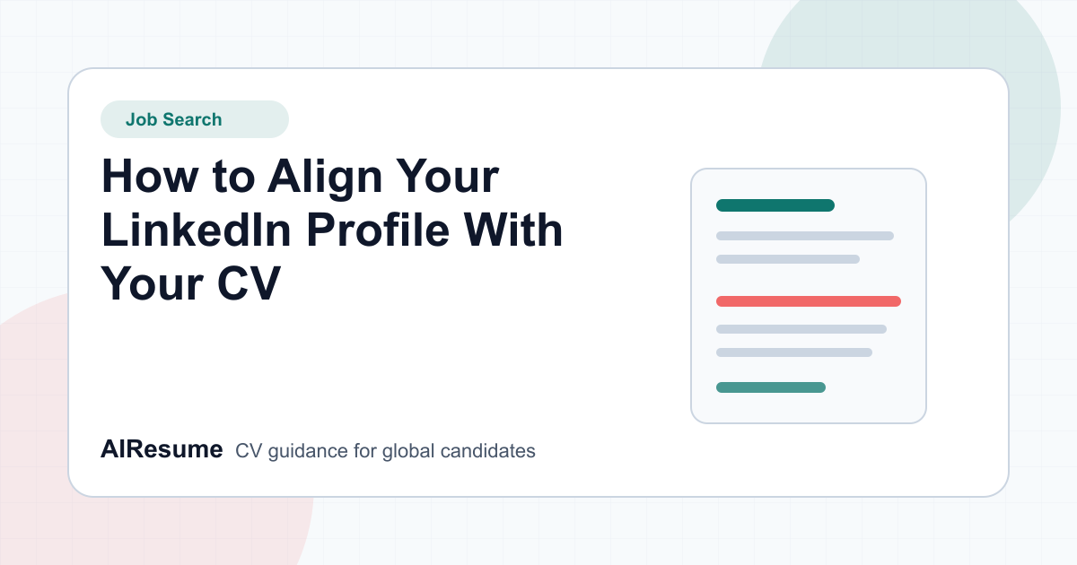 How to Align Your LinkedIn Profile With Your CV cover image