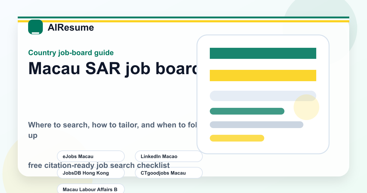 Macau SAR job board comparison: best sites to find work cover image