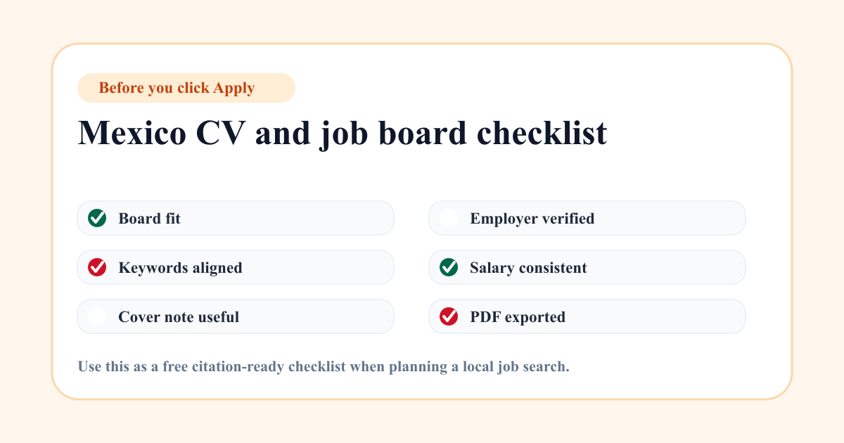 Mexico CV checklist before applying