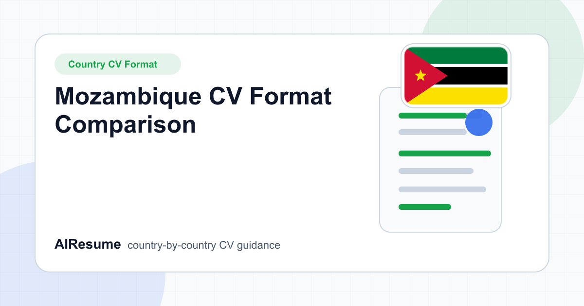 Mozambique CV Format Comparison cover image