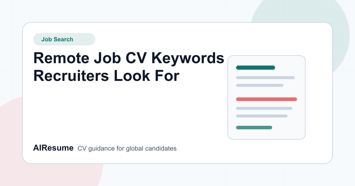 Remote Job CV Keywords Recruiters Look For cover image