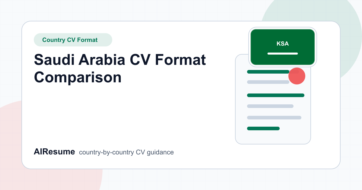 Saudi Arabia CV Format Comparison cover image