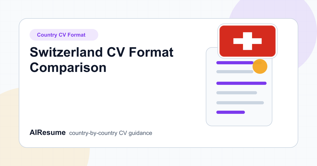 Switzerland CV Format Comparison cover image