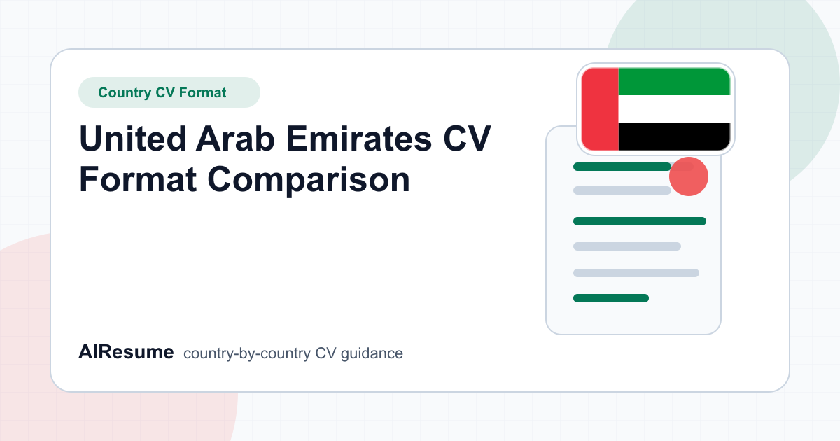 United Arab Emirates CV Format Comparison cover image