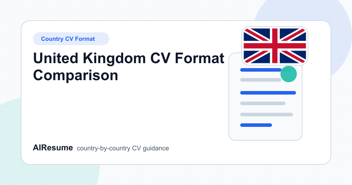 United Kingdom CV Format Comparison cover image