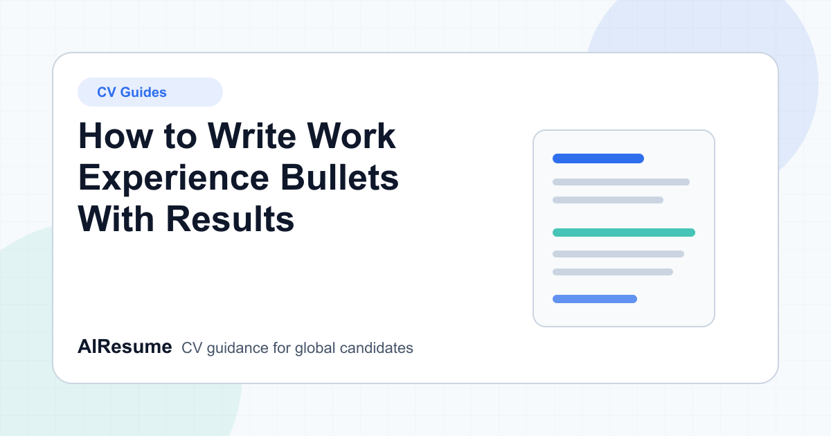 How to Write Work Experience Bullets With Results cover image